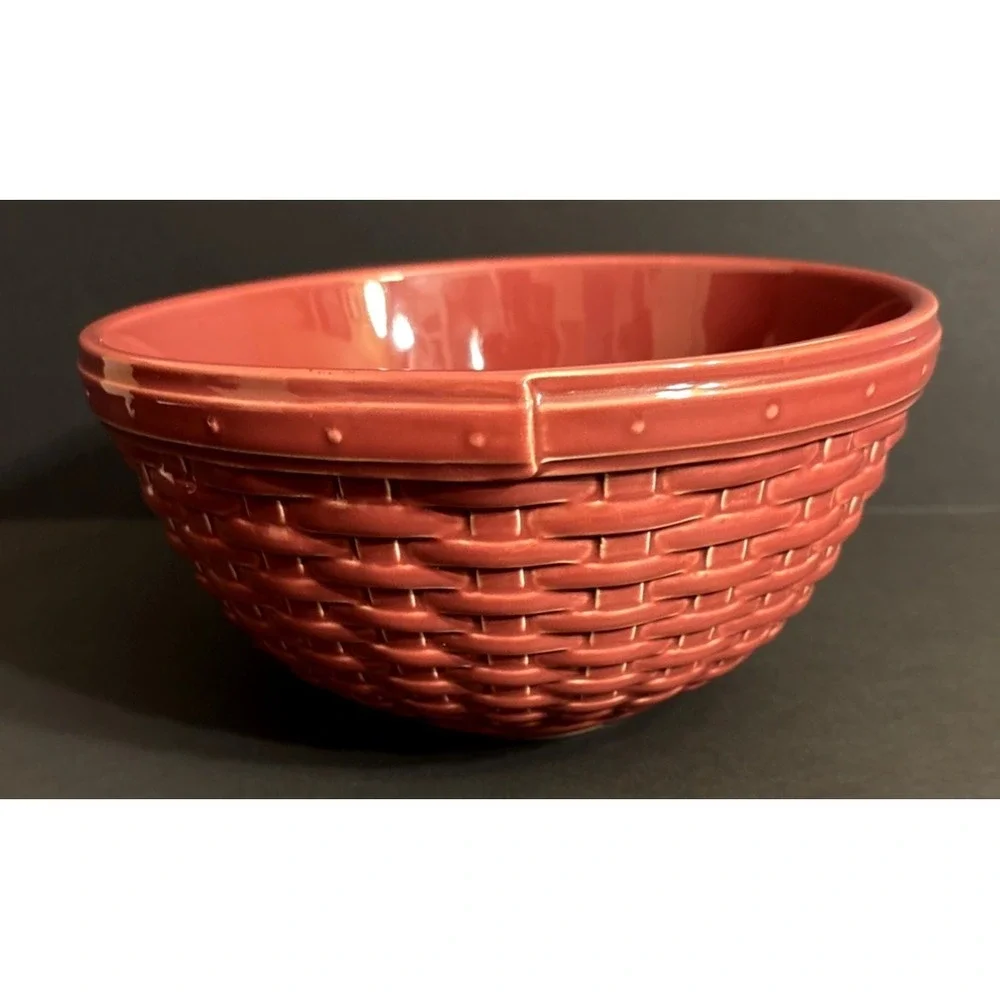 Longaberger Ceramic Mixing Serving Bowl 9